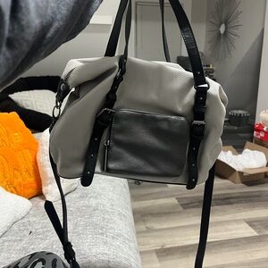 Steve Madden Gray and Black Crossbody Bag